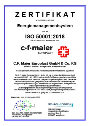 Certificate ISO 50001