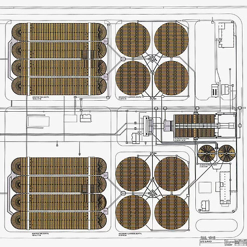 Overview plan of the cover systems for the Jeddah North wastewater treatment plant, Saudi Arabia