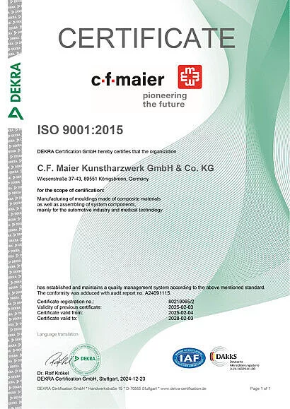 Certificate ISO 9001